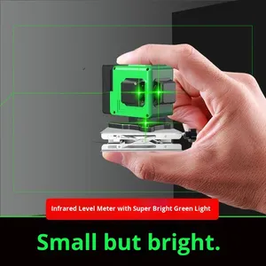 Mini niveau laser ultra-petit haute puissance, lumière verte, 16 lignes, pose de carrelage, nivellement automatique - Product Image 2