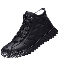 Bottes d'hiver pour hommes, semelle extérieure en caoutchouc épaisse, bout renforcé offrant confort, protection contre le froid, chaleur, imperméables au vent, semelle souple