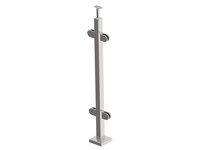 Accessoires de garde-corps vertical en acier inoxydable 304 sur mesure, avec base à bride carrée pour montage sur terrasse et cache décoratif, pour escalier et protection contre la rouille