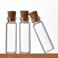 11mm Baïonnette Bouchon En Bois Bouchon En Caoutchouc 2ml Mini Bouteille En Verre Transparent Emballage De Poudre Médicale