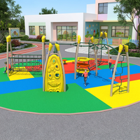 Équipement de terrain de jeu extérieur en acier galvanisé LLDPE en gros avec toboggan et balançoires, structure de jeu imperméable pour enfants