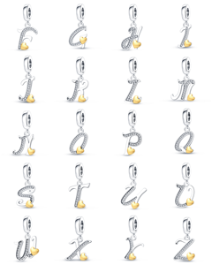 Ciondolo a Cuore con Zirconi a Nido d'Ape Serie Ape Bestseller, per Gioielli Fai da Te, in Rame Placcato Argento/Oro - Product Image 2