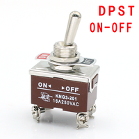 Interrupteur à bascule DPST DPDT 16A 250VAC 4 broches 6 broches On-off/on-on/on-off-on 3 positions 6 broches Interrupteur momentané DPDT Bakélite Instruments