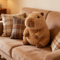 Peluche Capybara Personnalisée OEM ODM, Jouet en Peluche Brodé en Coton PP, Cadeau d'Anniversaire, 100% Polyester, Prix d'Usine en Gros