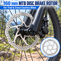 Rotor de frein à disque hydraulique pour vélo, en acier inoxydable, 6 boulons, 140 160 180 203mm, disque fixe pour vélo de montagne et de route