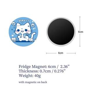 Aimant de réfrigérateur rond en céramique, impression UV, aimant de réfrigérateur personnalisé, aimant de réfrigérateur vierge en céramique pour sublimation - Product Image 2