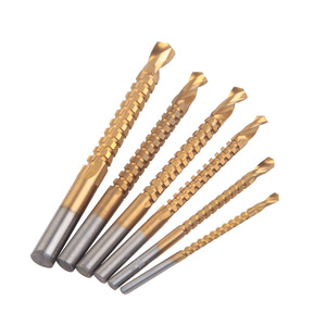 Brocas de acero con vástago redondo para perforación rápida en madera, juego de brocas. - Product Image 1