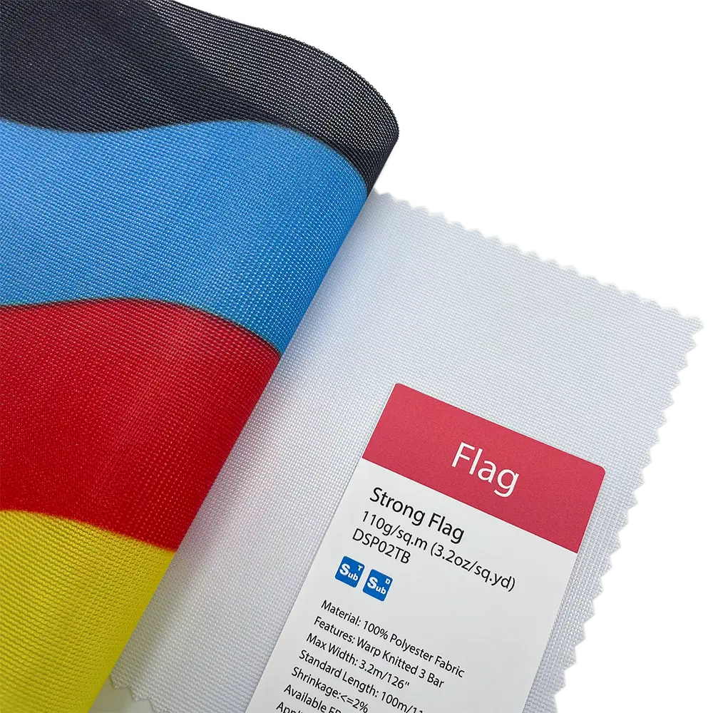 Dye Sublimatie Printproces Top Kwaliteit 100% Polyester 110gsm Opknoping Vlag Stof