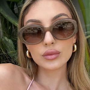 Lunettes de soleil ovales rétro tendance 2025 pour femme, protection UV400, couleur gelée, lunettes rondes pour femme - Product Image 1