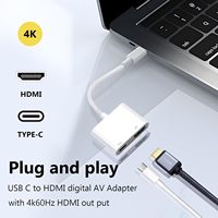USB-C zu HDTV Adapter 4K 60Hz HDTV mit 100W PD Multiport Digital AV Konverter für iPhone 17 16 iPad MacBook Samsung Projektor