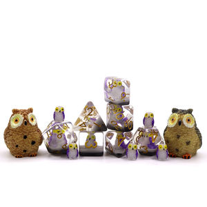 सबसे अच्छी कीमत 7 पीसी पॉलीहेड्रिन रेसिन D4-D20 बेबी उल्लू पशु dnd खेल के लिए सेट - Product Image 5