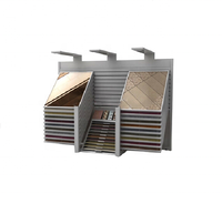 Présentoir de magasin de carreaux de matériaux de construction présentoir de carreaux de céramique avec ligne de pierre de plafond intégrée présentoir d'échantillons