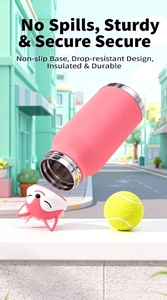 ขวดน้ำเด็กสุญญากาศสแตนเลสลายหัวสัตว์น่ารัก ปราศจากสาร BPA ป้องกันการรั่วซึม กระติกน้ำร้อนลายการ์ตูนสำหรับเด็ก - Product Image 5