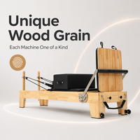 Machine de Pilates Reformer en bois de chêne massif, équipement d'exercice professionnel certifié CE pour studio, salle de sport à domicile, fitness