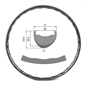 <span class=keywords><strong>Jante</strong></span> légère en fibre de carbone Vague vague 305g ERD 596mm 29er <span class=keywords><strong>Jante</strong></span> <span class=keywords><strong>VTT</strong></span> Cross Country Jantes asymétriques <span class=keywords><strong>Tubeless</strong></span> Vélo 700c - Product Image 2