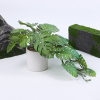 Monstera Artificiel en Pot, Plante Tropicale Écologique au Toucher Réel, Grande Plante de Noël 2026, Cadeau Tendance, Feuilles Vertes en Plastique et Céramique