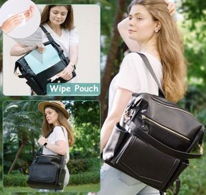Mochila Pañalera Convertible, Bolso Grande para Bebé con 14 Bolsillos, 6 Compartimentos para Biberones, Bolsa para Toallitas - Product Image 2