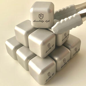 Cubitos de hielo de titanio cuadrados, 6 piezas, piedras de whisky de acero inoxidable de grado alimenticio para enfriar bebidas en fiestas - Product Image 5