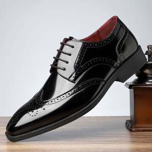 1 1 Nuevos zapatos de cuero para hombre, zapatos de cuero informales formales de negocios, estilo británico retro y de moda, zapatos de cuero versátiles - Product Image 4