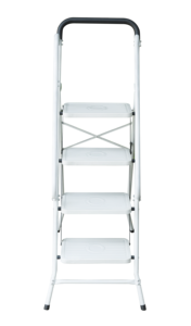 Échelle <span class=keywords><strong>escamotable</strong></span> en acier moderne pour usage hospitalier intérieur, 3-4 marches, tabouret d'escalier, rouge, pliable, léger, télescopique, 150 kg - Product Image 2