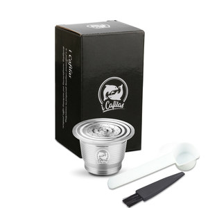 Juego de Cápsulas de Café Recargables de Acero Inoxidable, Herramienta de Prensado para Espresso, Accesorios para Baristas, Compatible con Máquinas <span class=keywords><strong>Nespresso</strong></span> - Product Image 5