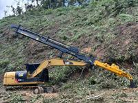 Grue forestière longue portée XUVOL 25m 28m, flèche télescopique forestière pour excavatrice de 13 à 20 tonnes, grappin à bois pour exploitation forestière en pente et sur collines