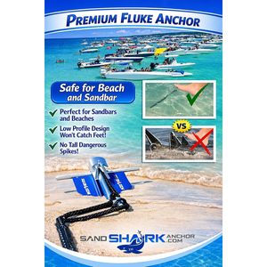 สมอเรือ SandShark 5 ปอนด์ 2 กิโลกรัม แบบ Fluke ดีไซน์แกนยืดหดได้ เหมาะสำหรับเรือขนาด 16-30 ฟุต - Product Image 6