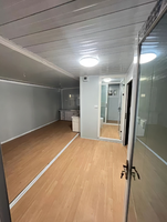 Maison conteneur pliable de luxe moderne de 40 pieds, extension à double aile, boîte pliable de 20 pieds, chambre à coucher, salon, résistant aux ouragans