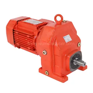 R Series Foot-mounted Inline Helical Transmission Gearbox Nema 23 Helical Gear Motor