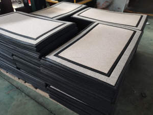 18 pouces. X 30 pouces. Tapis de porte en polyester gris vierge avec dos en caoutchouc pour sublimation, 24x36 pouces, 30x47 pouces - Product Image 4