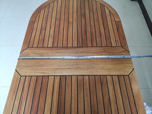 Yacht Boat <span class=keywords><strong>Table</strong></span> basse ovale pliante en <span class=keywords><strong>teck</strong></span> en forme de papillon avec pieds 1400x750x720mm - Product Image 6