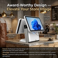 Terminal Punto de Venta con Pantalla Táctil Todo en Uno, Caja Registradora con Windows 10, Intel I5, Pantalla Táctil Capacitiva, Bluetooth, Wi-Fi para Comercio Minorista