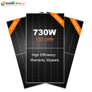 Paneles Solares Bifaciales HJT Tipo N de 730W con 23.5% de Eficiencia para Producción de Electricidad Solar Doméstica - Product Image 2