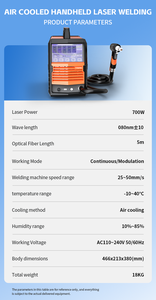 เครื่องเชื่อมเลเซอร์ไฟเบอร์ HEROLASER 18 กก. 700 วัตต์ ระบายความร้อนด้วยอากาศ 3-in-1 แบบมือถือ - Product Image 4