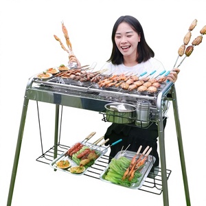 Parrilla de Carbón de Acero Inoxidable para Exteriores <span class=keywords><strong>con</strong></span> <span class=keywords><strong>Horno</strong></span> de Carbón y Soporte para Herramientas, Segura para Uso en Estufas, Modelo YY-89 - Product Image 1