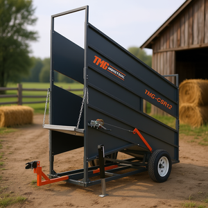 Rampe de chargement portable pour bétail Tmg Industrial, 12 pieds, acier galvanisé, équipement d'occasion pour l'élevage - Product Image 2