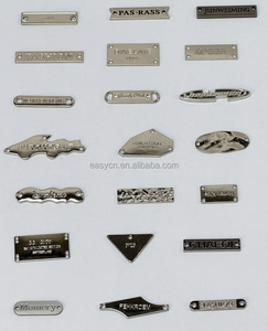 Модная металлическая этикетка с логотипом на заказ, экологическая швейная этикетка для одежды, сумки для обуви с техникой нанесения покрытия - Product Image 5