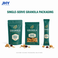 Sachet Doypack de qualité alimentaire haute résistance pour portion individuelle de granola, emballage de collation sous marque privée