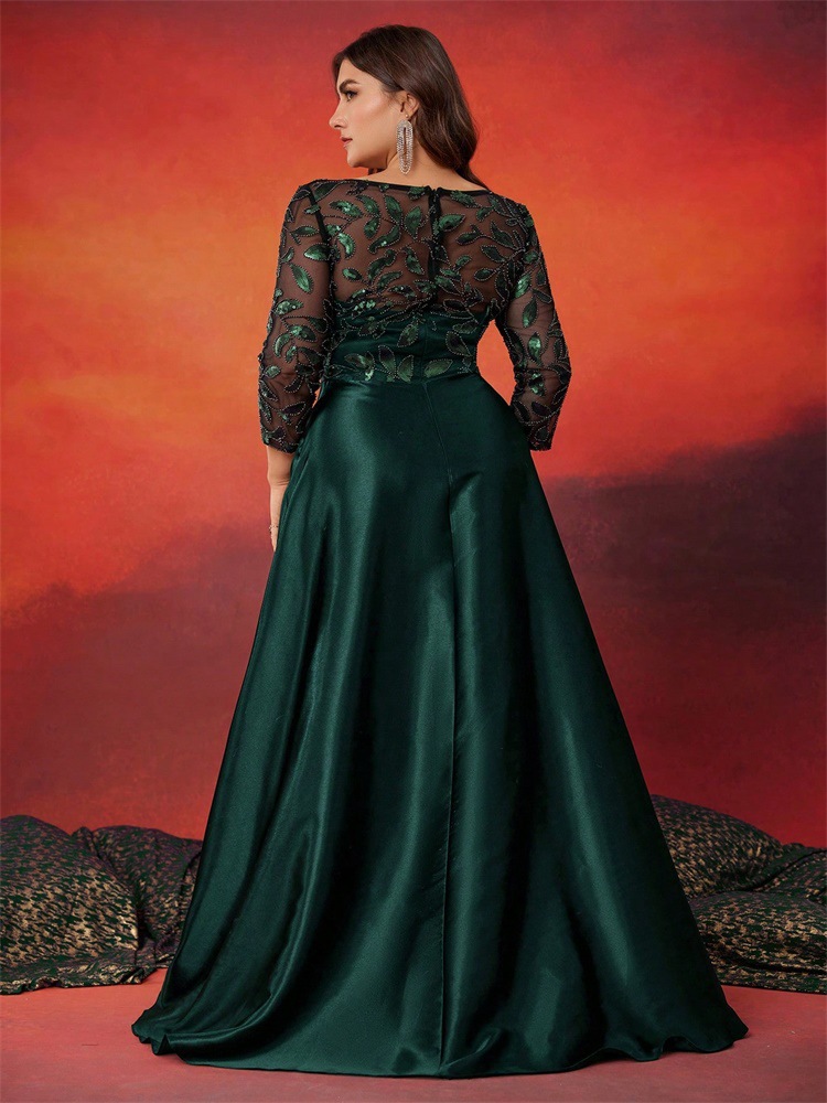 2025 Women Formal Wear 3/4 Sleeves Lace Top Big Size Solid Color Ladies Evening Dresses Floor Length| Alibaba.com 2025 Women Formal Wear 3/4 Sleeves Lace Top Big Size Solid Color Ladies Evening Dresses Floor Length| Alibaba.com