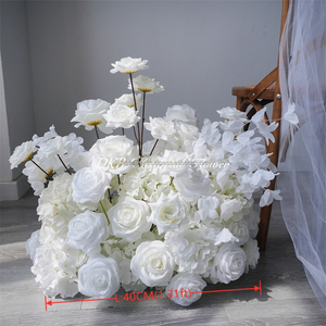 ดอกไม้ประดิษฐ์สีขาวขายดีของ DKB ชุดดอกไม้ประดิษฐ์สำหรับตกแต่งฉากหลัง ทางเดินดอกไม้ แถวดอกไม้สำหรับตกแต่งงานแต่งงาน - Product Image 2