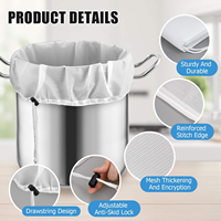 Sac de filtration en nylon à mailles fines pour l'industrie alimentaire, le traitement des liquides, les cuves de fermentation, le filtrage et la production de boissons