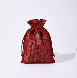 Pochette à cordon en toile de jute multicolore, sac cadeau écologique en jute pour bijoux, cadeaux de mariage, bonbons, rangement de petits objets - Product Image 4