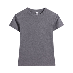 T-shirt pour femmes, <span class=keywords><strong>streetwear</strong></span> de haute qualité, t-shirt uni pour femmes, col rond, t-shirt lavé pour femmes - Product Image 3