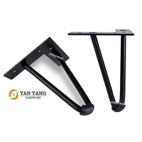 Pieds de canapé en V Yanyang de 10-40 cm, pieds en métal doré poli, support lourd pour meubles et armoires