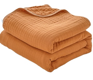 Manta de Muselina 100% Algodón Ecológica, Tejida de 6 Capas, Super Suave, Grande, para Bebé, Sábana, Dormitorio, Sofá - Product Image 1