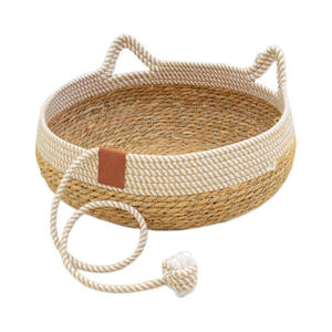 Cama para Mascotas Tejida con Fibra de Pluma de Pato, Ecológica, Cálida para Invierno, con Pelota de Juego, para Todas las Estaciones, Lavable a Mano - Compre una Cama Ecológica para Mascotas - Product Image 5