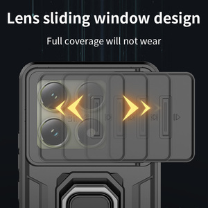 Custodia per telefono resistente antiurto personalizzata con staffa ad anello rotante e protezione per obiettivo per OPPO A3X A60 A79 Xiaomi 14T - Product Image 3