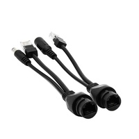 Divisor PoE para Exteriores con Clasificación IP67, Salida Fija de 12V, Adaptador de Alimentación por Ethernet de 10/100Mbps para Sistemas de Seguridad con Cámaras CCTV