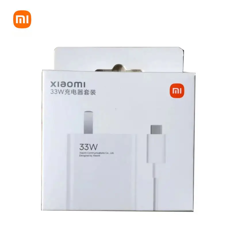 2023 Xiaomi Горячее предложение Mi 33W настенное зарядное устройство для мобильного телефона, быстрое зарядное устройство, USB-адаптер, кабель для путешествий, набор зарядных кабелей