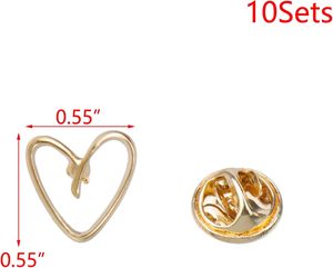 Savagrow Sets Gold Heart Shape Formal Modesty Brooch Pins <b>Decorative</b> Dainty Pins for Scarf Bag Dress Lapel Spring <b>Summer</b> - Product Image 2